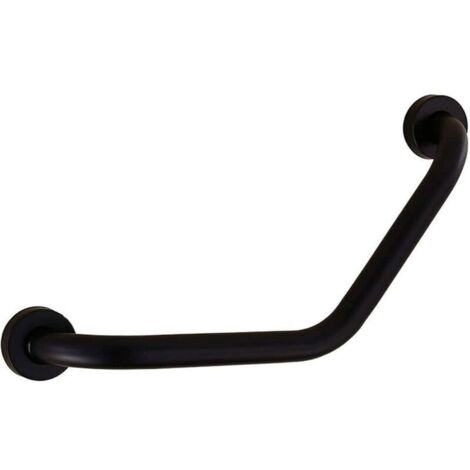 43cm Grab Bar, Stainless Steel Wall-Mounted Bathtub Handle, Towel Rail, 43cm Black (1/4)