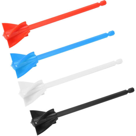 Resin Mixer Paddles, 4 Pieces, 5-Blade Spiral Paint Mixer, Reusable Paint Mixer Drill Bit Accessory for Resin, Epoxy, Paint (1/4)