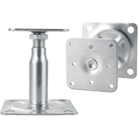 Set of 4 adjustable galvanized raised post supports from 100 to 150 mm ...
