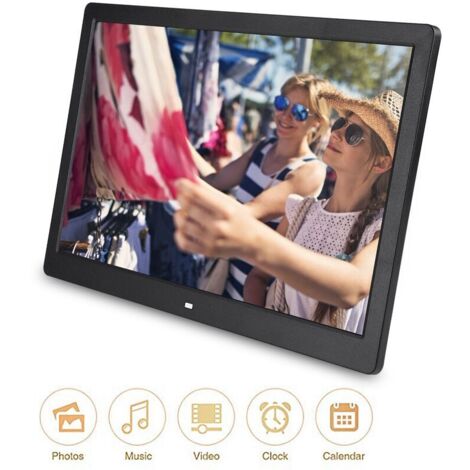 Digital photo frame, 15.4", 1280 x 800 HD, premium quality, alarm clock, player, album, remote control, multifunctional, video player, USB