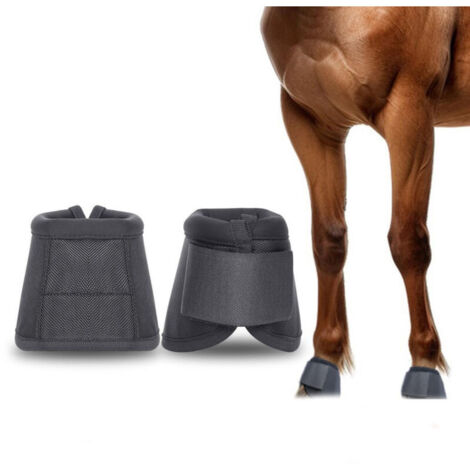 Breathable, lightweight, and anti-rotation horse boots durable ballistic boots black size L
