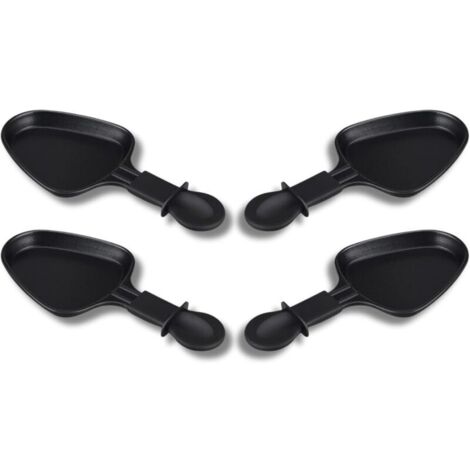 Non-stick raclette pans. Set of 1 to 12 pieces. Mini raclette triangle. Comes with an ergonomic and easy-to-clean cleaning aid accessory.