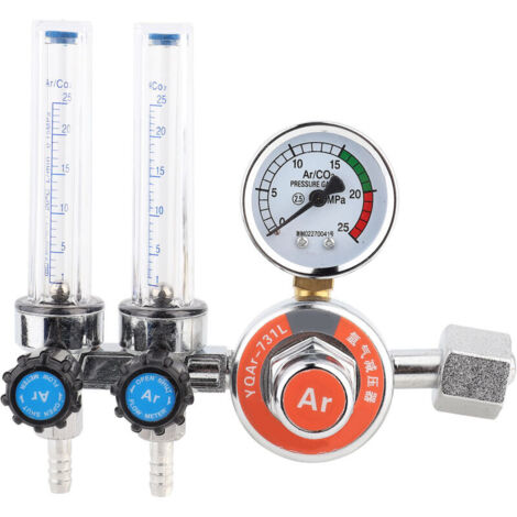 Sonew Argon Pressure Regulator, Zinc Alloy Material, Double Tube, G5/8 Inch Female Thread for Welding Equipment - Efficient, Safe and Energy Saving