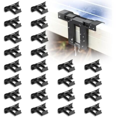 24 Pieces 30mm Solar Panel Drainage Clips, Sludge Drain Clips for Photovoltaic Panels, PV Module Cleaning Clips for Water Drainage