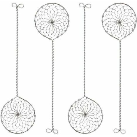 Set of 5 Stainless Steel Fondue Strainers - 6.5cm x 23.5cm Fondue Skimmers