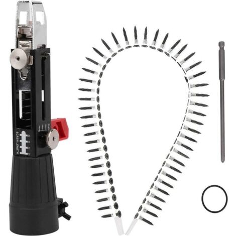 Automatic Chain Nail Gun, Electric Drill, Screw Clamping Equipment, Woodworking Tool, Screw Drill Chain Adapter for placo Drill Driver Screw Chain