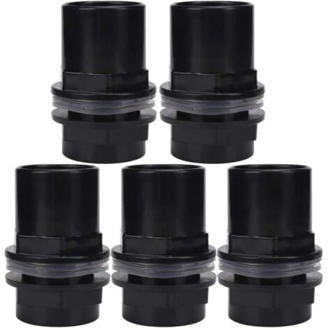 5 Pieces/Set Aquarium Water Pipe Connector PVC Joint Straight Tube Connector Fish Tank Accessories for Aquarium Fish Tank (40mm)