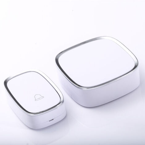 Wireless doorbell, waterproof doorbell with a 300m range, wireless doorbell with 1 transmitter and 1 plug-in receiver, 36 ringtones, and 4 volume levels for home, office, and shop use. (1/4)