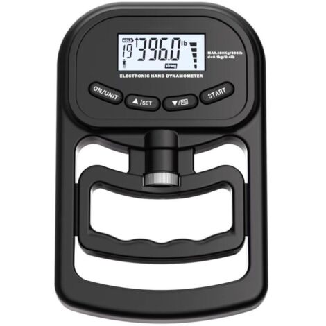 Digital handheld power meter - 180 kg - Rechargeable - Electronic dynamometer - Grip strength knife - Grip strength trainer - With LCD screen - For sports, etc. (1/4)