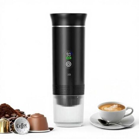 USB-C Fast Heating Portable Espresso Coffee Maker, 3-in-1 Automatic Portable Coffee Machine, Very Easy to Use, Ideal for Travel, Office, and Camping (PRO 80