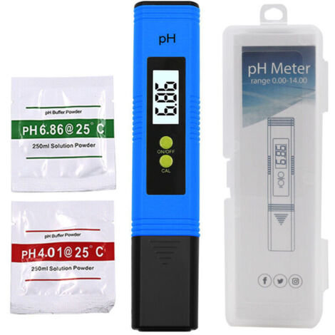Digital pH Meter, LCD Digital Water Quality Tester, 0.01 pH Accuracy, Measuring Range for 0-14 pH, for Drinking Water, Aquariums, Hydroponics, Swimming Pools (1/5)