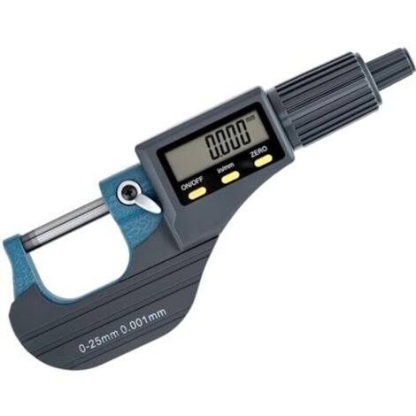 Digital external LCD micrometer 0-25 mm, resolution 0.001 mm