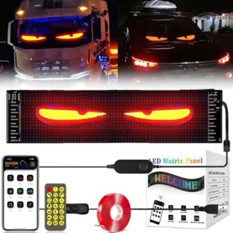 Devil Eyes LED eyes for trucks and cars, flexible screen, programmable (70 x 173 mm)