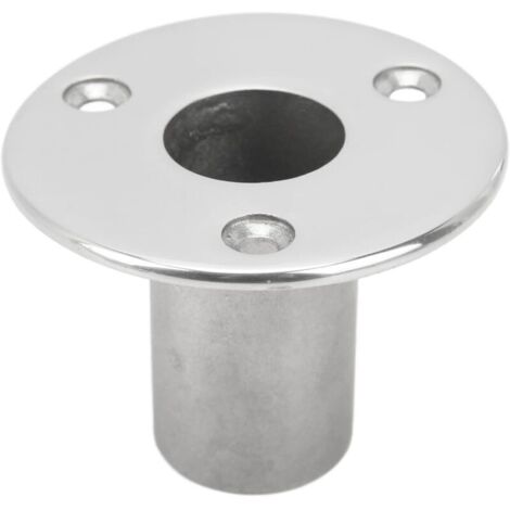 Boat Handrail Fitting, 25mm/0.98in 90° Recessed Deck Tube Bracket Handrail Mounting Base, Stainless Steel Handrail Tube Base for Yacht Marine