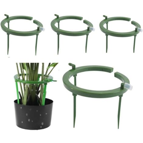 4-Piece Drip Ring Set, Hydro Drip Irrigation Systems, Drip Emitter, Drip Ring with Integrated 1/8 Inch Barbed Inlet Fitting, for Planting, Soilless Cultivation (1/4)