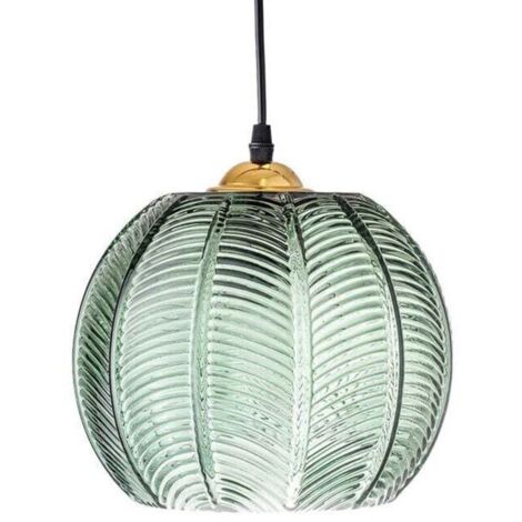 Pendant Light - 1 Pack E26 Socket Kitchen Pendant Light Fixture, Green Glass, Adjustable Height, Suitable for Bedroom, Living Room, Kitchen (1/4)