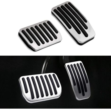 Performance Anti-Slip Brake Pedals for Tesla Highland Model 3 and Model Y 2017-2024 Anti-Slip Accelerator and Footrest Pedal Covers, Silver