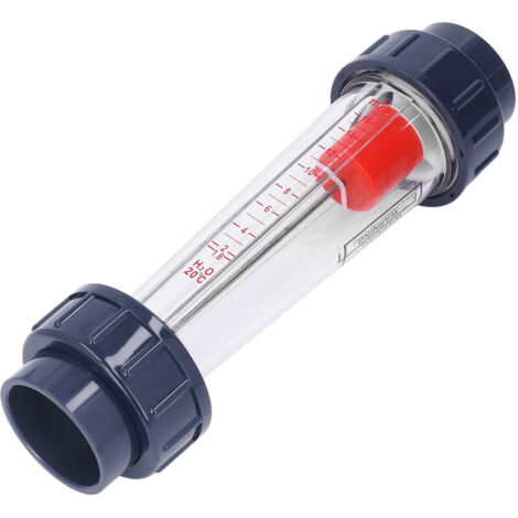 Water Tube Design Liquid Flow Meter Measurement, 1.6 to 16 M³/H Water Flow Meter with ABS Float, LZS-50D Water Flow Meter Suitable for Measuring DN50 2" Tubes