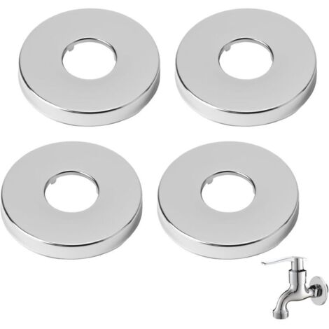 Stainless Steel Shower Mixer Rosettes – Polished and Burr-Free Radiator Rosettes, (3/4") Ø 27 mm x Ø70 mm x 10 mm, for Indoor Tap and Radiator Rosettes, Corrosion Resistant (1/4)