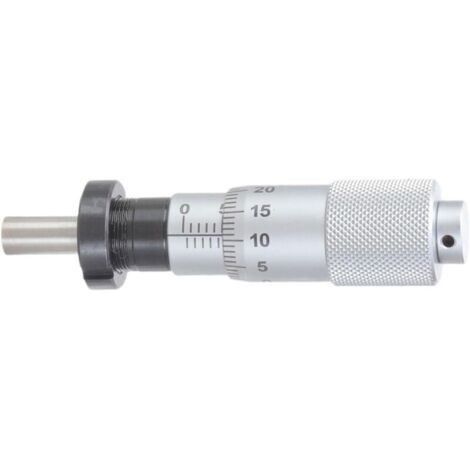 High-Precision Flat Finger Micrometer Head 0 to 13 mm, 0-1 mm Precision Measuring Tool for Mechanical Engineering, Micrometer Head with Transparent Scale for Finger Grip, Flat Head with Nut