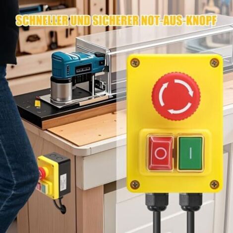 Single-phase 220V on/off switch, safety switch with large red emergency ...