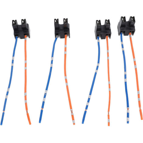 H7 Headlight Socket Wiring Harness, 4 Pieces, Female Connector Wire for H7 Halogen Bulb DC12-24V. (1/4)