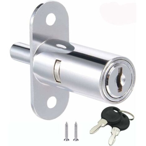 Zinc Alloy Drawer Cabinet Lock, Sliding Door Furniture Lock, for display cases, filing cabinets, drawers, wardrobes, desks, furniture, etc. (1/4)