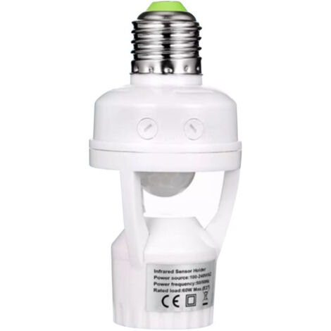 Motion Sensor Light Switch, Energy Saving High Sensitivity Safe LED Lamp Switch with E27 Connector for Garage (1/4)