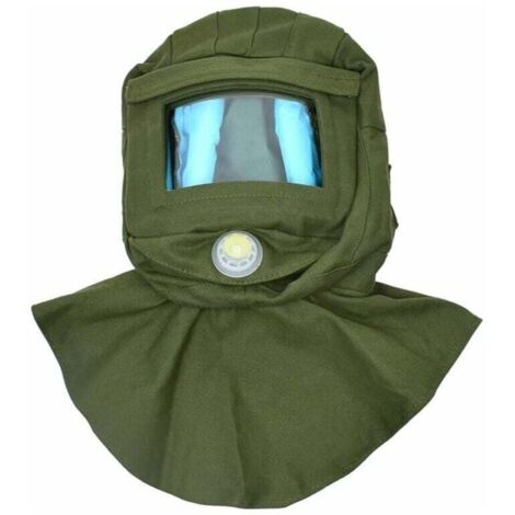 Sandblaster's hood, sandblaster's windshield/mask, dust protection mask (green) (1/4)