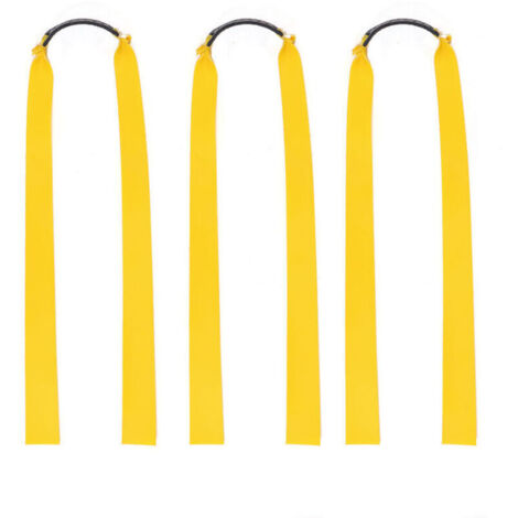 Pack of 10 flat elastic rubber bands - Replacement for wooden outdoor slingshots - For hunting - Random color - 252cm