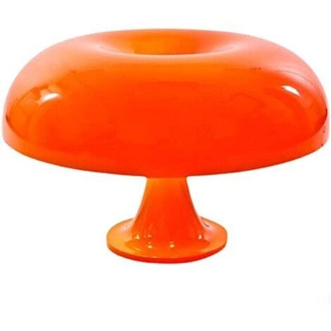 Orange mushroom lamp, LED bedside lamps, durable, safe and environmentally friendly, for interior decoration, study, living room, bedroom, gift, warm white E14 bulb included
