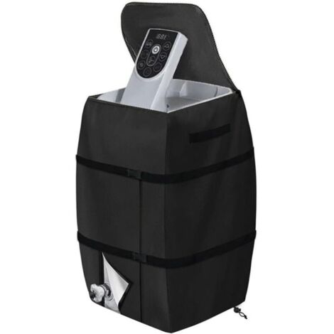 Spa heater pump cover 43 x 38 x 54 cm - Inflatable protection for outdoor water heaters - Weatherproof - Silver 420D material - Weather protection - For the (1/4)
