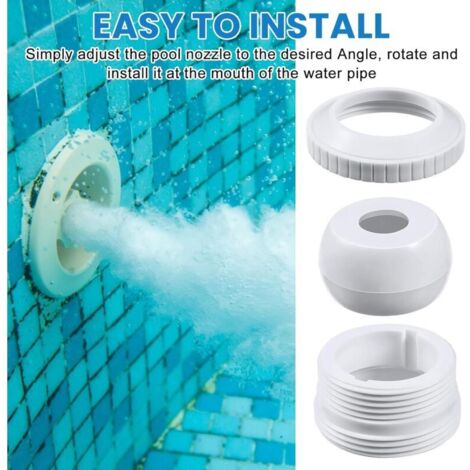 Set of 4 pool inlet nozzles - Pool outlet nozzle - Rotating pool outlet ...