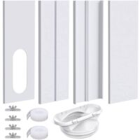 Portable Air Conditioner Window Kit with 2-in-1 Coupler, Universal AC Window Vent for 5.1 Inch/5.9 Inch Diameter Hose