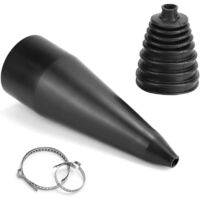 Universal bellows, with metal clips, with mounting cone
