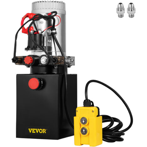 Vevor – 4L Hydraulikpumpe 12V – Doppeltwirkend – 3200 PSI max. Druck – 2 GPM Durchfluss – Metalltank – 15 Fuß Kabelfernbedienung (1/5)