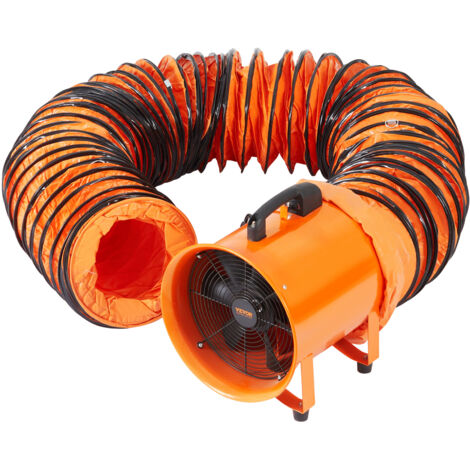 VEVOR Bauventilator 900-W-AC-Motor Baugebläse 2850 U/min Baulüfter Gebläse 5175 CFM (8792 m3/h) Axiallüfter 5 m Schlauch Axialgebläse 79 dB Geräuschpegel Industrielüfter IP44