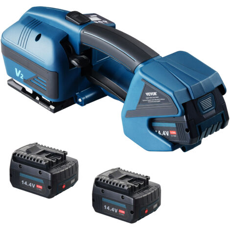 VEVOR Elektrische Umreifungsmaschine, für 0,35"-0,63" PP-PET-Bänder, tragbares elektrisches Umreifungswerkzeug mit Digitalanzeige, 2 x 4000 mAh batteriebetriebenes automatisches Umreifungswerkzeug (1/5)