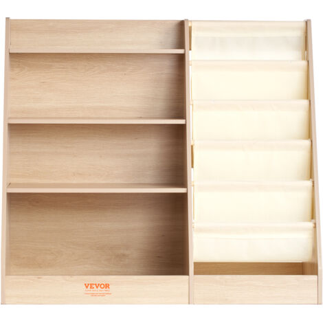 VEVOR 4-stöckiges Bücherregal aus Holz für Kinder, Sechsstöckiges Bücherregal, Baby-Aufbewahrungsregal, Bücher- und Spielzeug-Organizer-Schrank, für Kinderzimmer, Spielzimmer, Kindergarten (1/5)