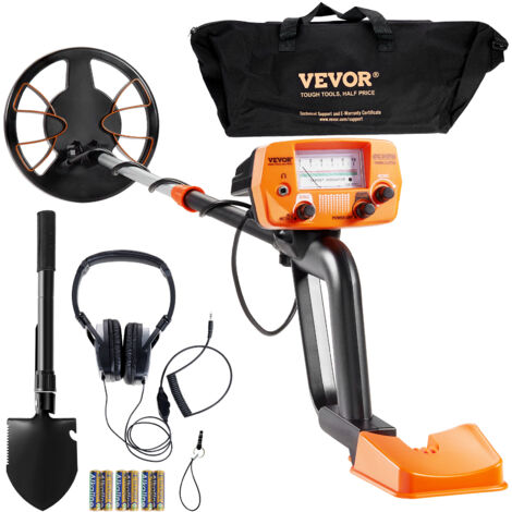 VEVOR Metalldetektor Kit für Erwachsene Multifunktionaler Profi-Detektor mit 2 Modi Metallsuchgerät wasserdichte 20,3cm Spule für Größere Tiefe, mit Schaufel und Tragetasche (1/5)