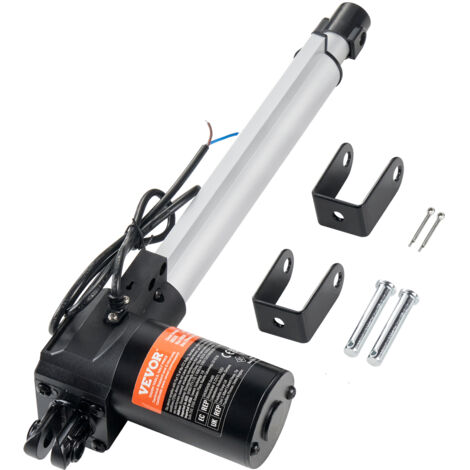 VEVOR 6000N Linear Actuator DC 12V Linearantrieb IP44 Elektrischer Linearmotor 250mm Hublänge Geräuschpegel ≤ 50dB Elektrische Türöffner 5 mm/s Fahrgeschwindigkeit Lineartechnik Verstellantrieb