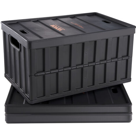 VEVOR 3er-Set 65L Profi Klappbox aus PP Transportbox mit Deckel Faltbarer Aufbewahrungsbox mit Handgriff Stapelbare Kisten Storage Box Faltboxen Stapelboxen für Aufbewahrung & Transport (1/5)