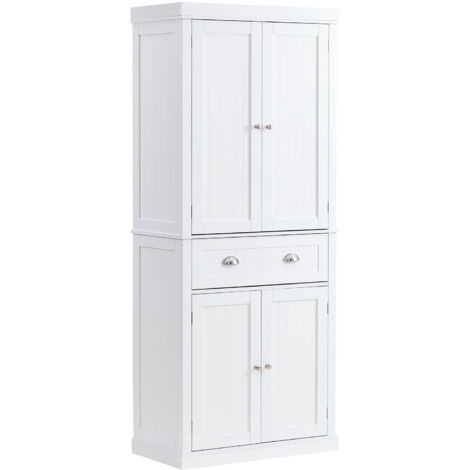 VEVOR 72" Vorratsschrank für die Küche, freistehende Hauswirtschaftsschränke mit Türen, Schublade und 3 verstellbaren Regalen, hohe Speisebuffet-Vorratskammern für Küche, Wohnzimmer, Esszimmer (1/5)