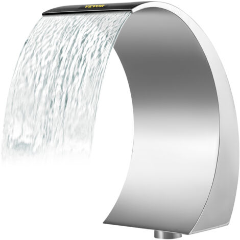 VEVOR Schwalldusche Pool 30 x 60 x 45 cm Schwallbrause, Grau Pool Wasserschwall, Edelstahl Schwimmbad Poolfontäne, Gartenteich Dekoration Brunnen, Konstanter Wasserfluss, Gebogenes Design (1/5)