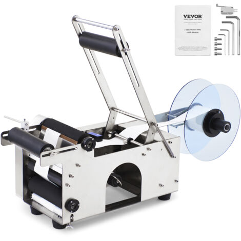 VEVOR Mt-50, etikettierer Halbautomatische Rundflaschenetikettiermaschine und ist weit verbreitet in der Kosmetik-, Getränke-, Lebensmittel-, Lebensmittel-, täglichen chemischen und andere Industrien (1/5)