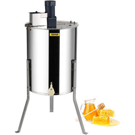 VEVOR Honigschleuder Elektrisch 140W Tangentialschleuder Edelstahl 4/8 Rähmchen Honigextractor 45mm Honigventil 1300U/min Elektro Honigschleuder 48x16/23cm Wabengröße Imkerei Bienenzüchter Zubehör (1/5)