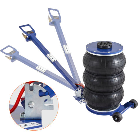 VEVOR Pneumatischer Wagenheber Triple Bag Air Jack 5 t, Dreifachbeutel Luftheber 140-470 mm Hubhöhe Sack Luftwagenheber, 5 Minuten Hub Luftheber Wagenheberheber Wagenheber Einstellbar Rot (1/5)