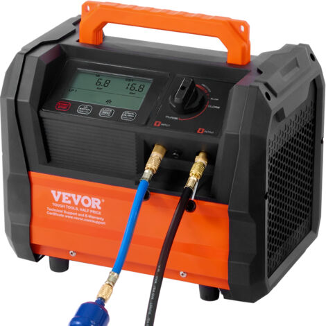 VEVOR Kältemittel-Rückgewinnungsmaschine,tragbare 1-PS-Klimaanlagen-Rückgewinnungsmaschine mit Doppelzylinder und bürstenlosem 3000-U/min-Motor,Freon-Kältemittel-Recycling-Tool für Autos, Klimaanlagen