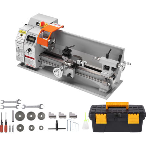 Mophorn 7'' x 16'' Metall-Drehmaschine, 800W Präzisions-Benchtop-Power-Drehmaschine, 150-2500 RPM Variable Geschwindigkeit, 3.9'' 3-Backenfutter Werkzeugkasten (1/5)