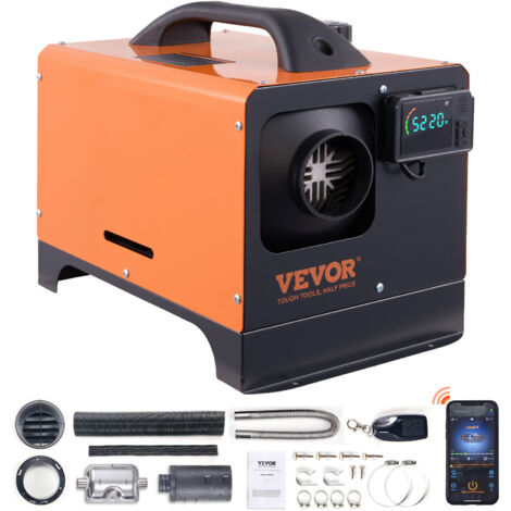 VEVOR Luft Dieselheizung Standheizung 12 V 5 kW, Luftheizung Air Diesel Diesel Standheizung Lufterhitzer, 0,16–0,52 L/Std. Dieselheizung mit LCD-Display & 10 m Fernbedienung & Bluetooth-APP Steuerung